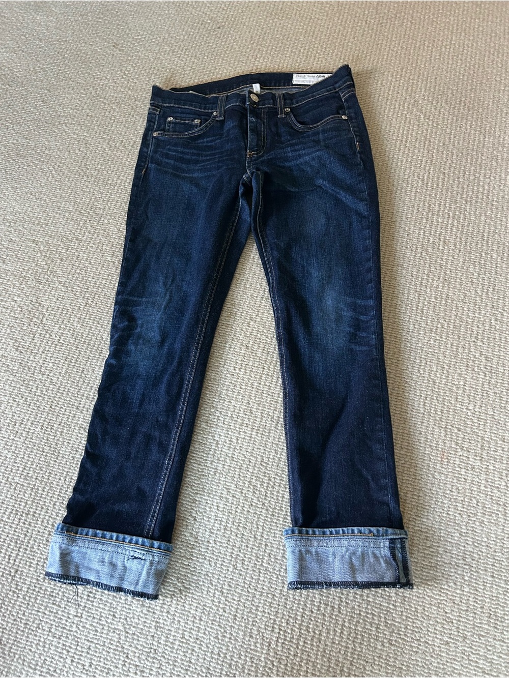 rag & bone Dark Indigo Boyfriend Jeans